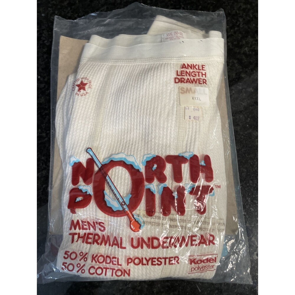 VTG North Point Mens XXXL (50-52) Thermal Ankle Length Drawer. 50\50 Blend NWT